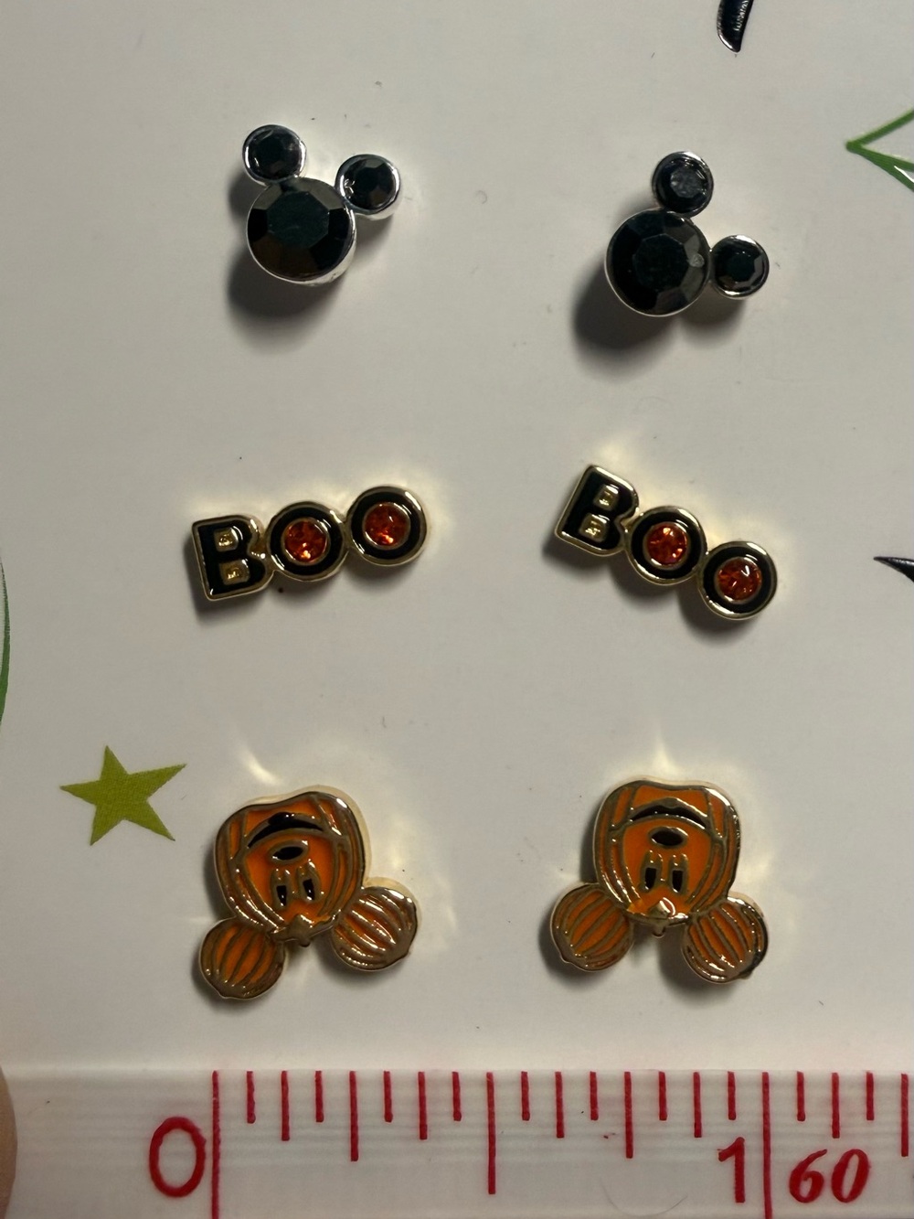 Disney Kids Halloween Earring Set - Orange & Black